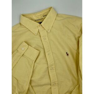 Vintage Ralph Lauren Shirt Men's 17.5 - 35 Yellow Yarmouth Button Down Oxford